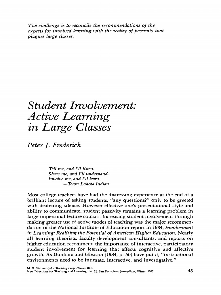 Activelearninginbiggroup | PDF | Question | Lecture
