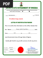 Domicile Letter for NYSC: Sample Format | PDF