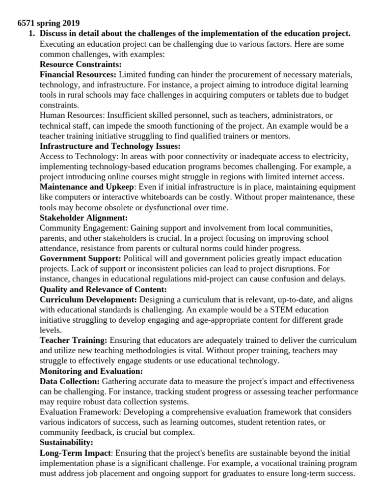 6571 Answers Pdf Project Management System