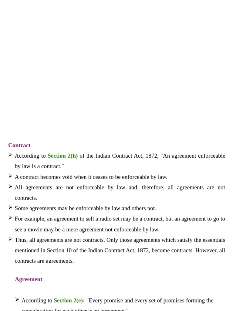 LCA - Notes 2 | PDF | Consideration | Legal Concepts