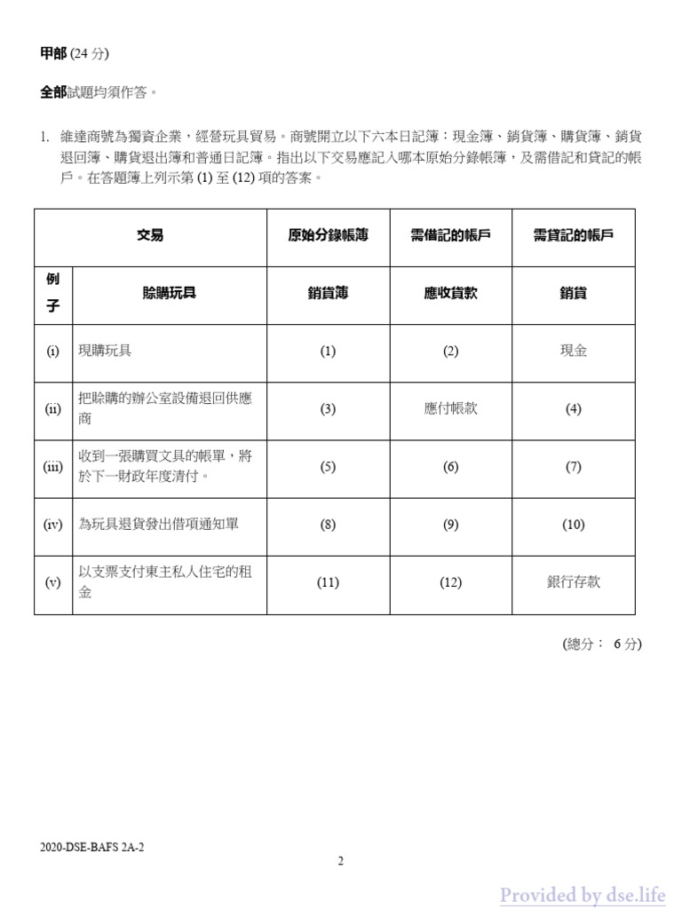 Dse Past Paper | PDF