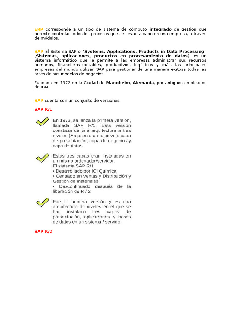 Introducción a SAP y su Arquitectura | PDF | Apoyo | Business