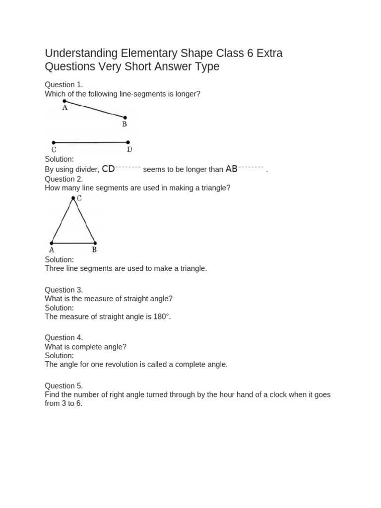 Ch 5 class 6 maths test pdf rectangle triangle
