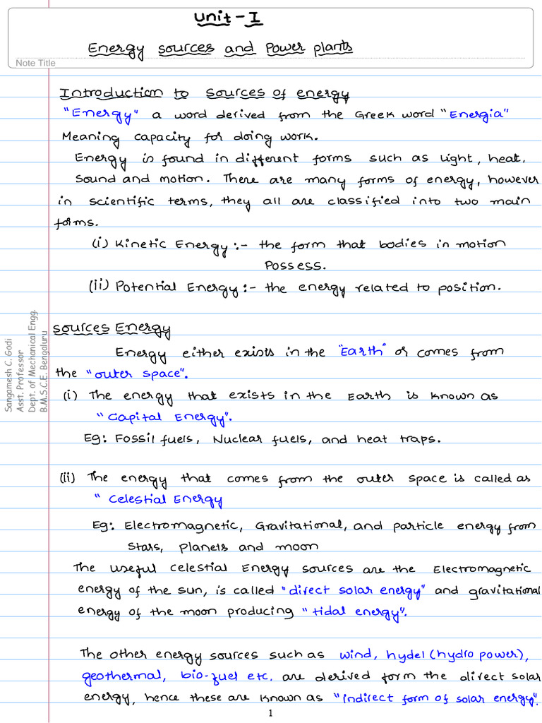 Energy Sources and Power Plants | PDF | Energy Development | Renewable ...