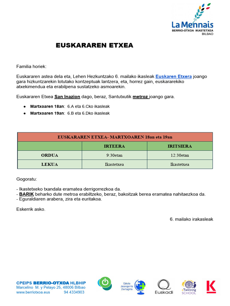 Euskararen Etxea-1 | PDF