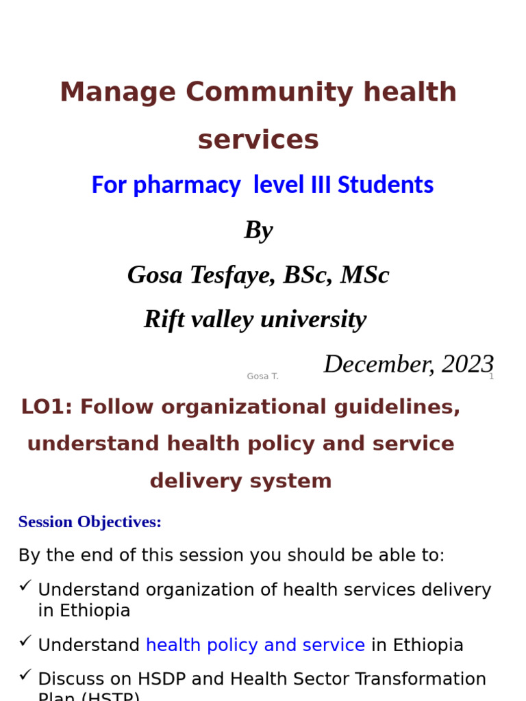 Ethiopian Health Service Delivery Overview | PDF | Health Care