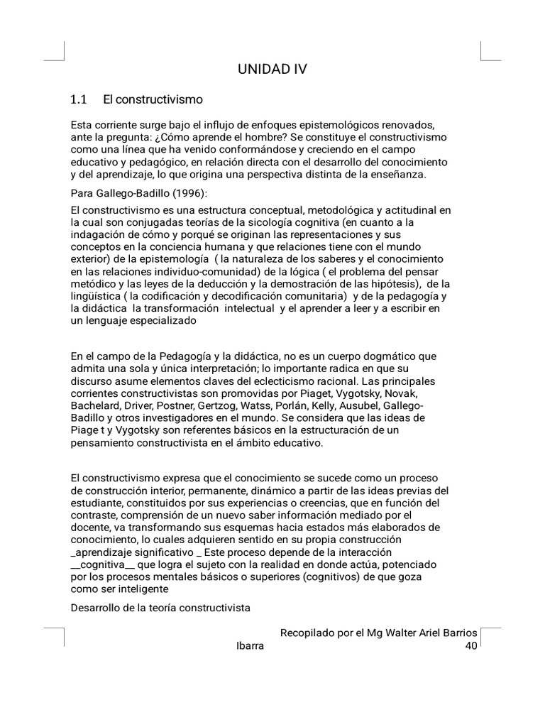 Constructivismo y Tendencias Pedagógicas | PDF | Plan de estudios ...