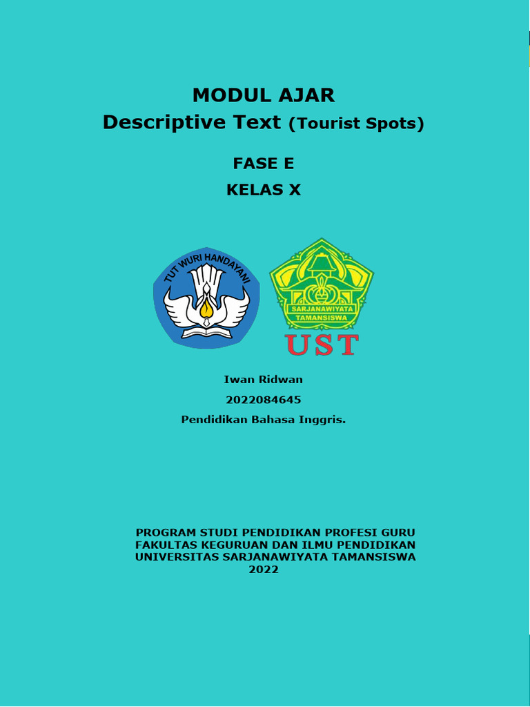 Modul Descriptive Text Tempat Wisata | PDF