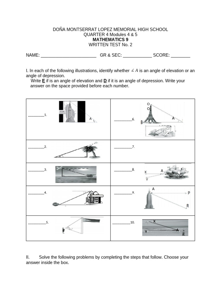 MATH-9-Pt | PDF | Elementary Geometry | Trigonometry