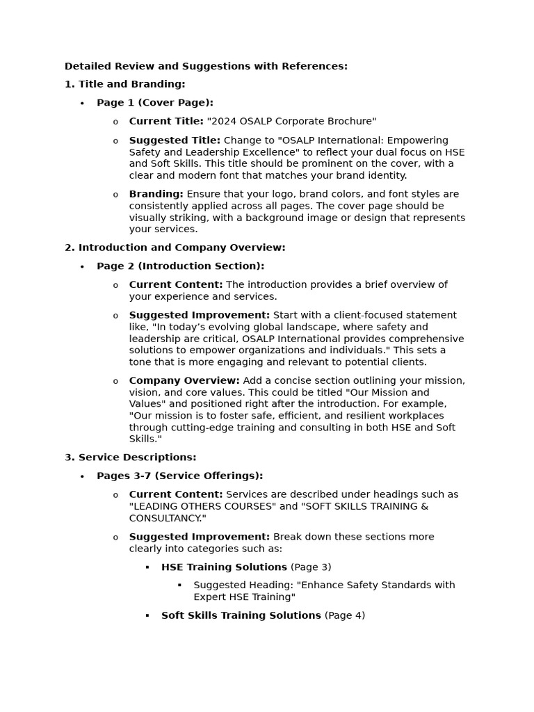 Detailed Review and Suggestions With References | PDF | Leadership | Brand