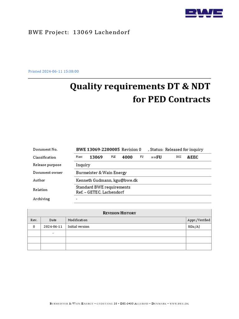 Quality Requirements, DT NDT | PDF | Nondestructive Testing ...