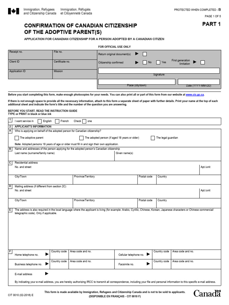 Cit0010e 2 | PDF | Naturalization | Government And Personhood