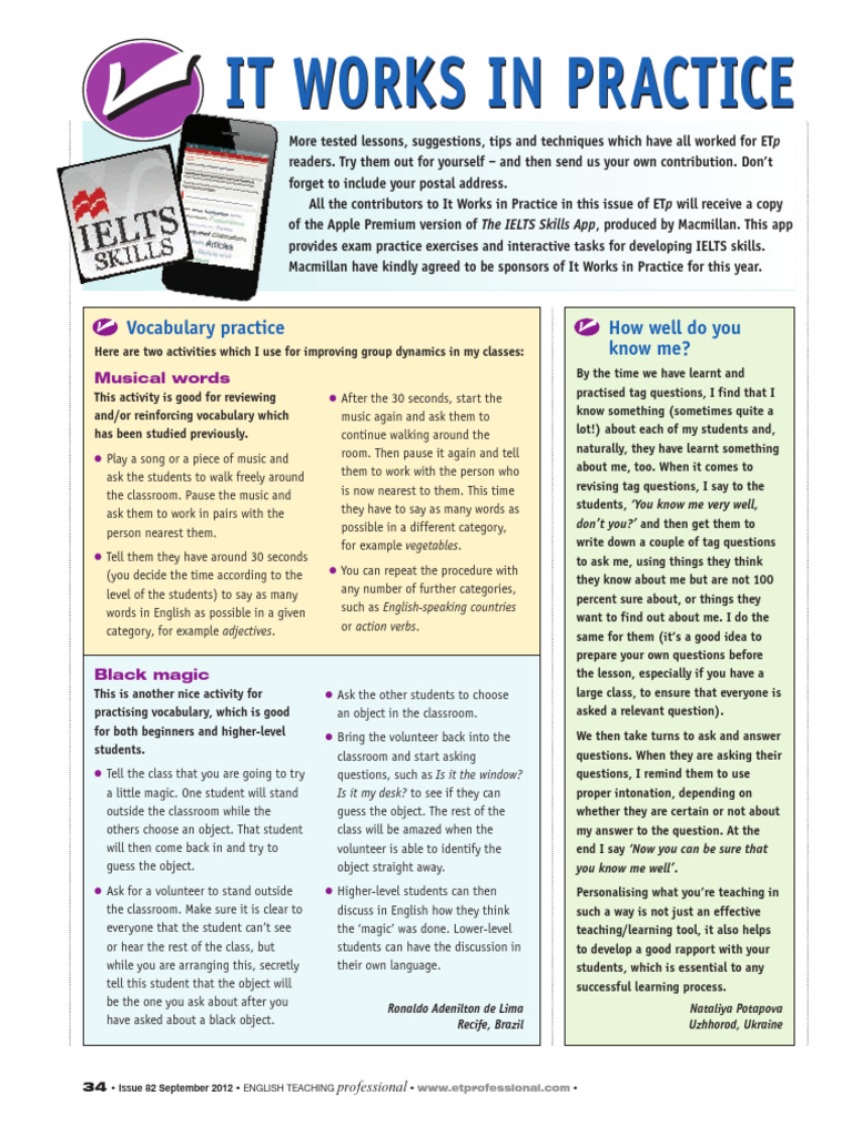 Engaging Vocabulary Activities for ESL | PDF | English Language | Classroom