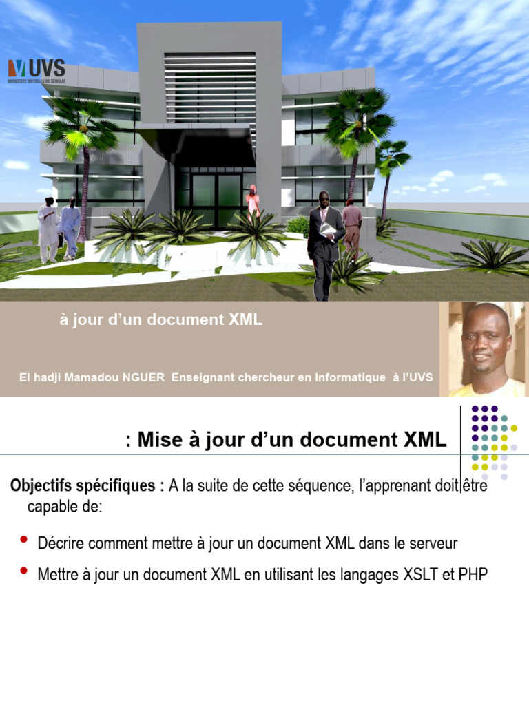 Mise à jour d'un document XML avec PHP | PDF | XML | Html