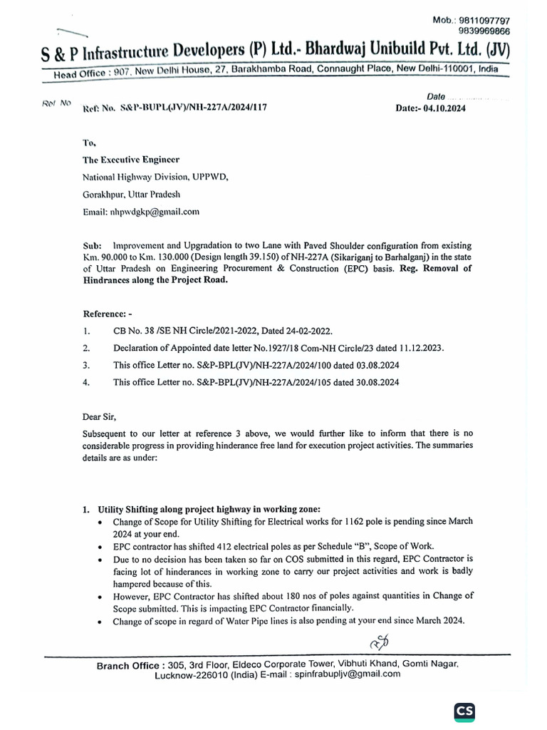 Letter No. 117 S&P With Attatchment | PDF | Cooking, Food & Wine