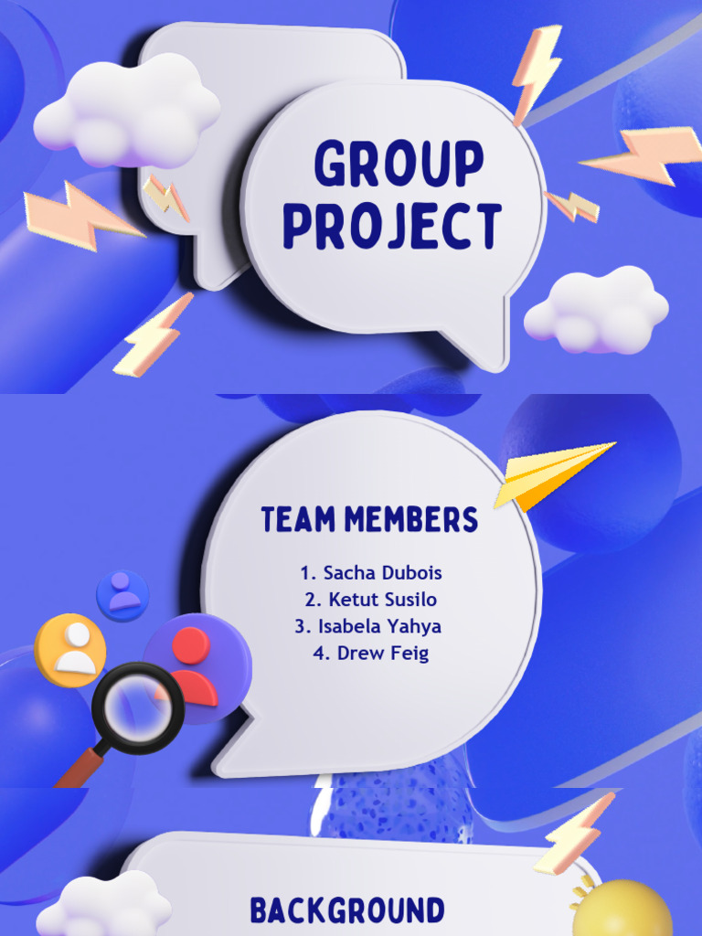 Blue White Modern 3D Group Project Presentation | PDF
