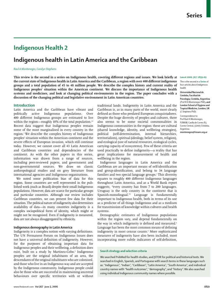 Indigenous Health in Latin America | PDF | Indigenous Peoples Of The ...