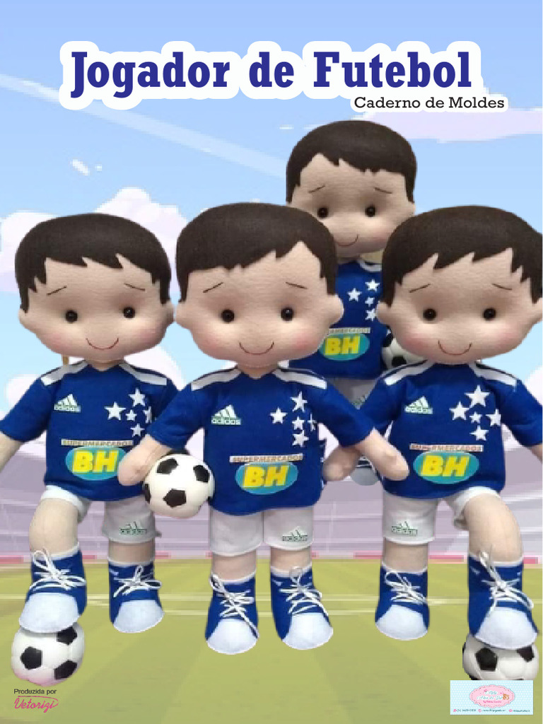 Moldes de Bonecos Jogadores de Futebol | PDF