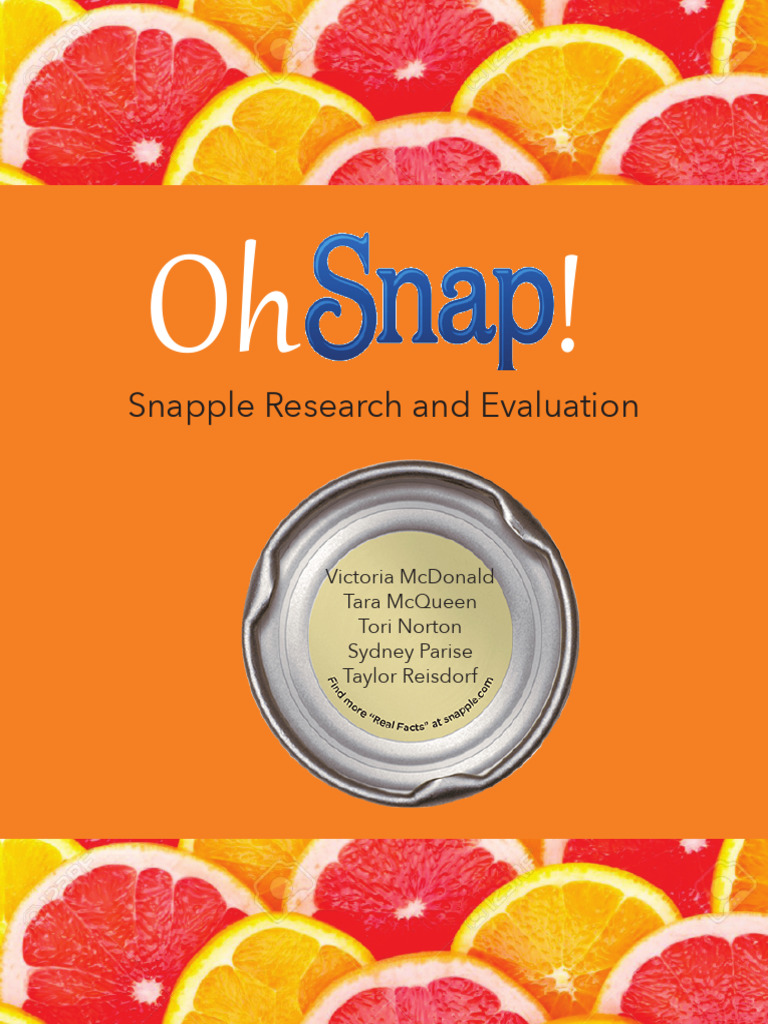 Snapple Brand Awareness Strategy Report | PDF | Brand | Survey Methodology