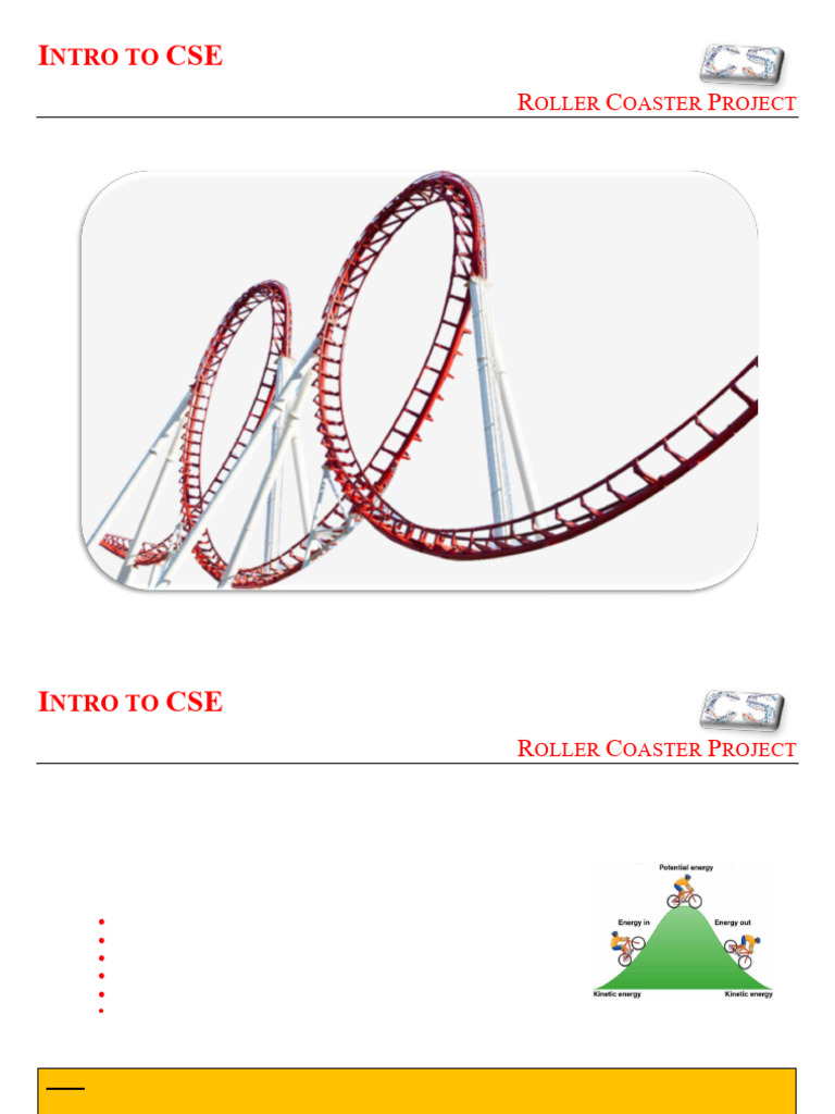 Roller Coaster Project Overview | PDF | Kinetic Energy | Force