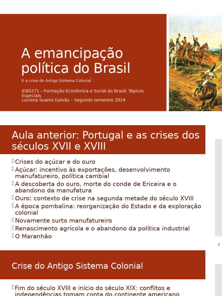 Aula 06 - Emancipacao 2024 | PDF | Brasil | Capitalismo