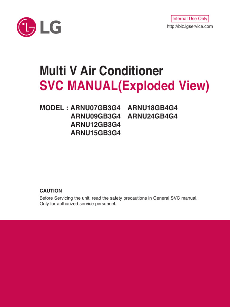 LG Multi V Air Conditioner Service Manual | PDF | Thermostat | Polystyrene
