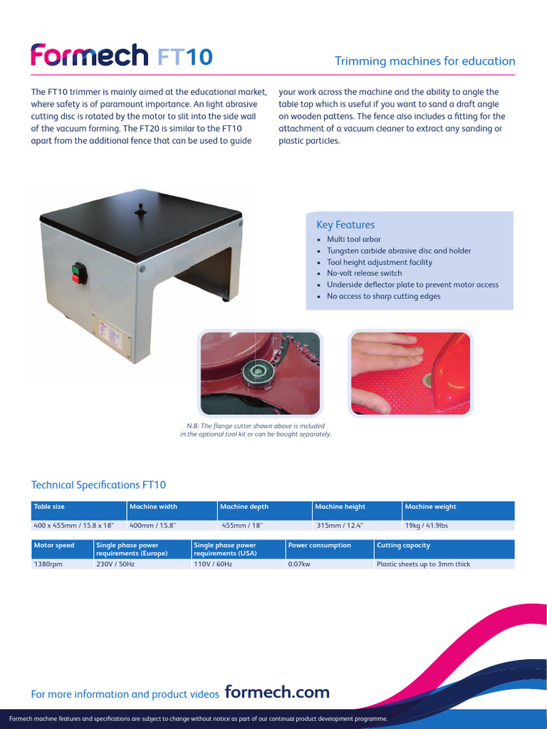 Spec Sheet FT Series | PDF | Abrasive | Industrial Processes