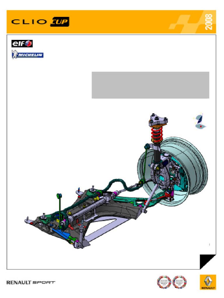 Clio Cup 2008 Chassis Setup Guide | PDF | Axle | Steering
