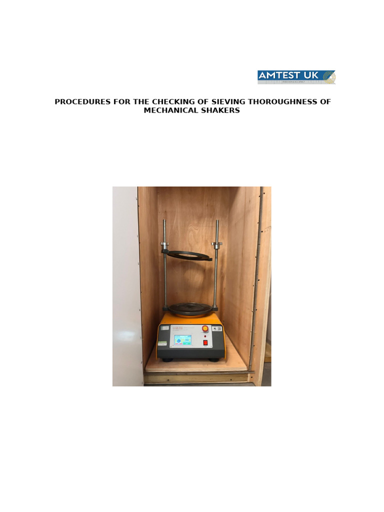 Mechanical Sieve Shakers Pdf
