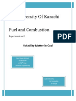 Volatile Matter in Coal