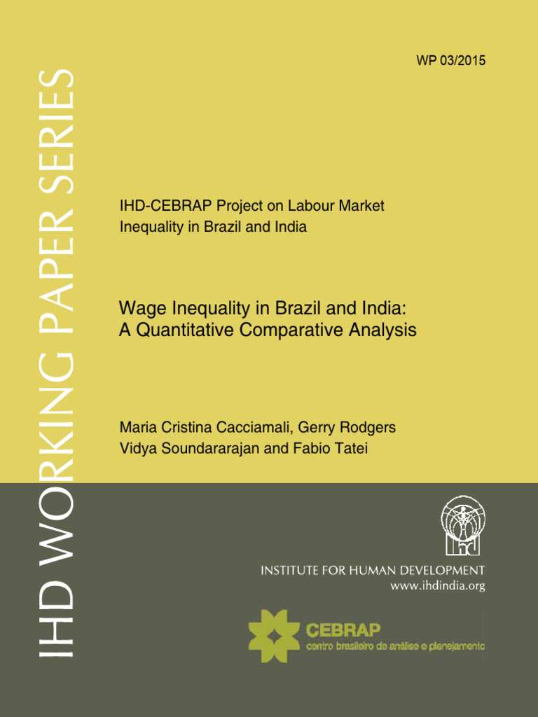 Wage Inequality in Brazil and India A Quantitative Comparative Analysis ...