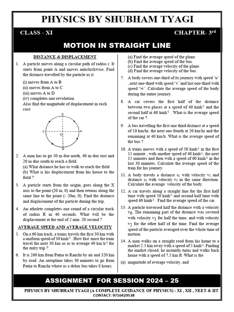 Assignment - 3 | PDF | Speed | Acceleration