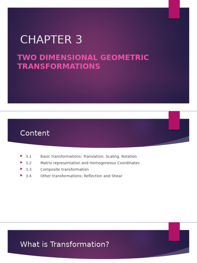 Computer Graphics-PPT - CH3 | PDF | Cartesian Coordinate System | 2 D ...