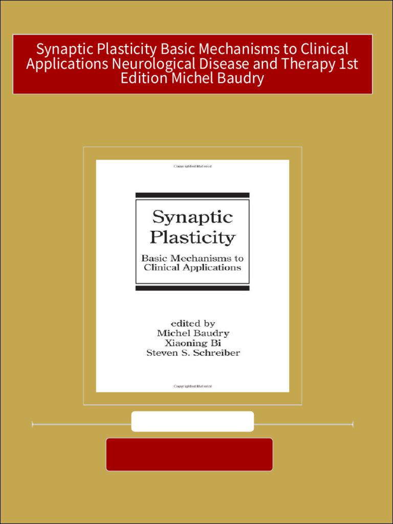 Synaptic Plasticity Basic Mechanisms To Clinical Applications ...