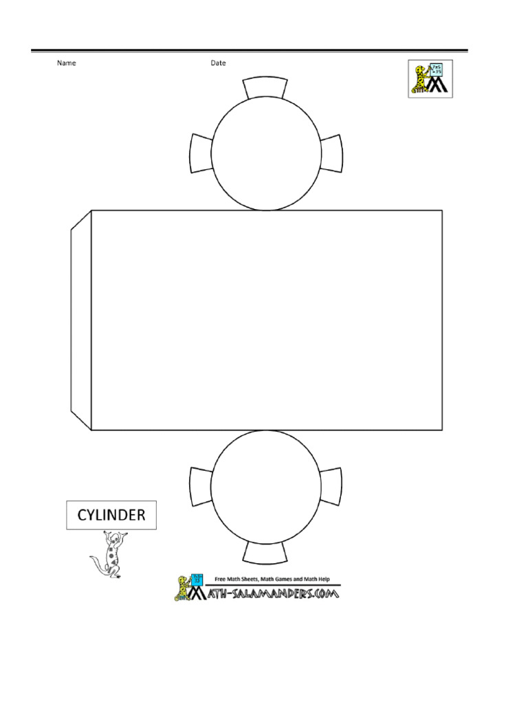 Cylinder, Prism, Cone, Cube Template | PDF