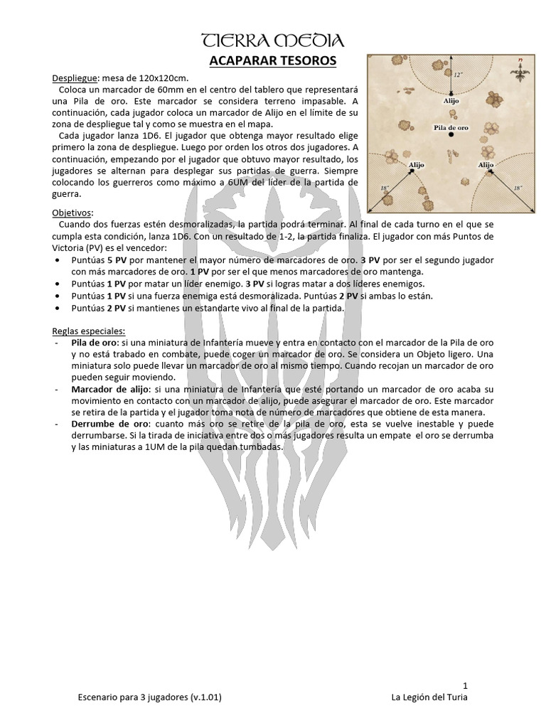 Escenario de Juego: Acaparar Tesoros | PDF