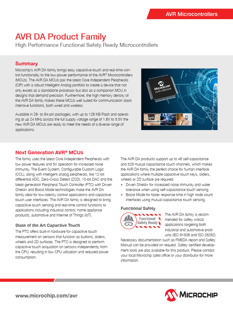 AVR DA Product Family 30010210C | PDF | Microcontroller | Analog To ...