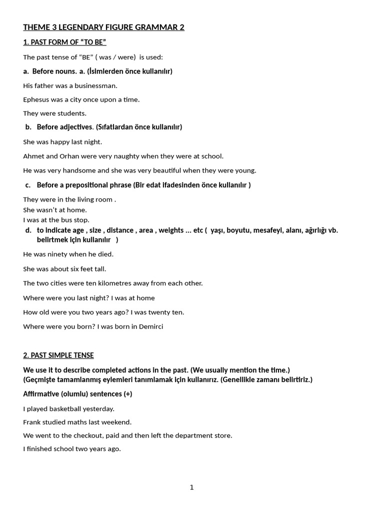 2 Past Tense Past Cont | PDF | Grammar | Semantic Units