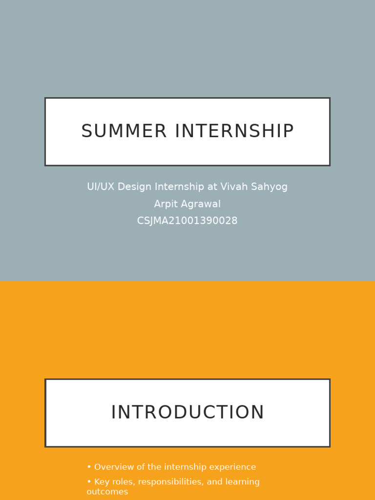 Internship Presentation 1 | PDF