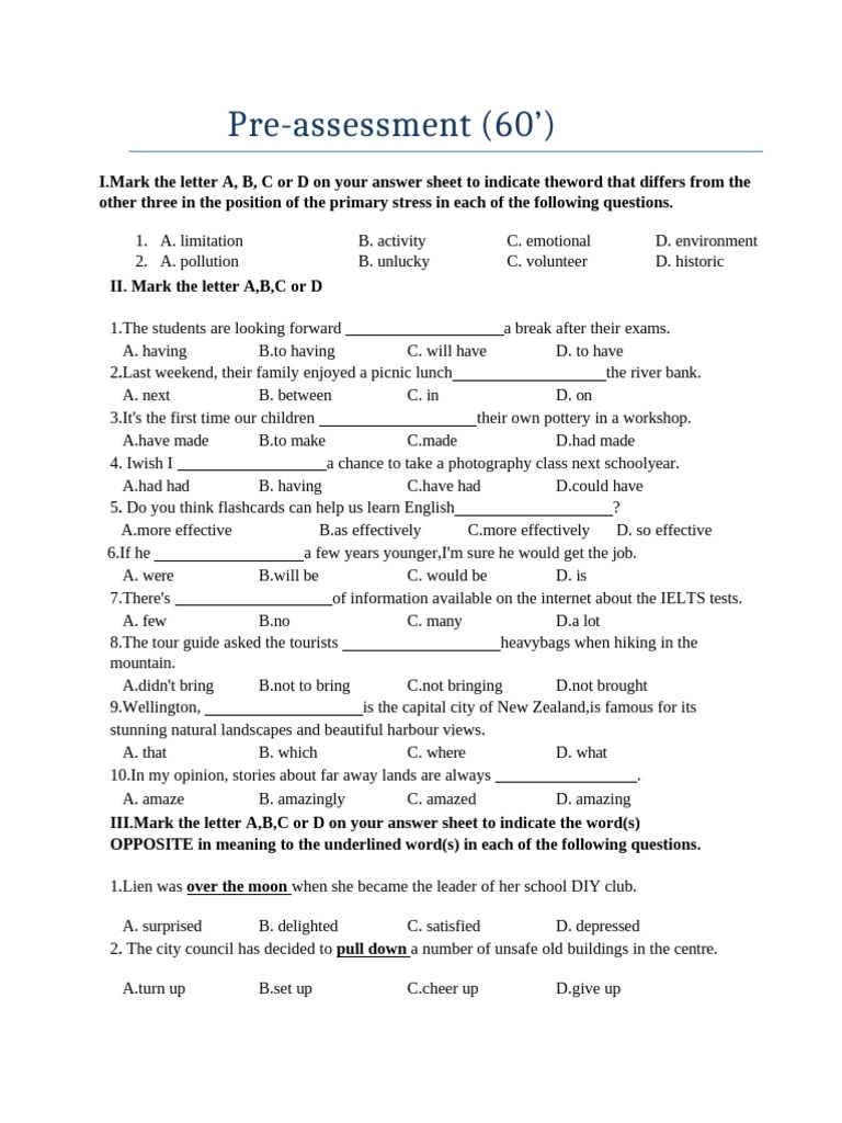 Pre Test | PDF | Malaysia