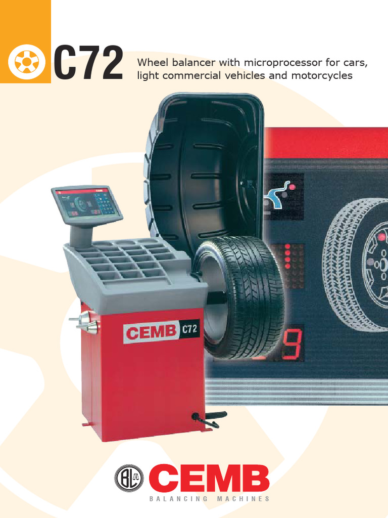 Cemb C72 Wheel Balancer Overview | PDF | Wheel | Vehicle Technology