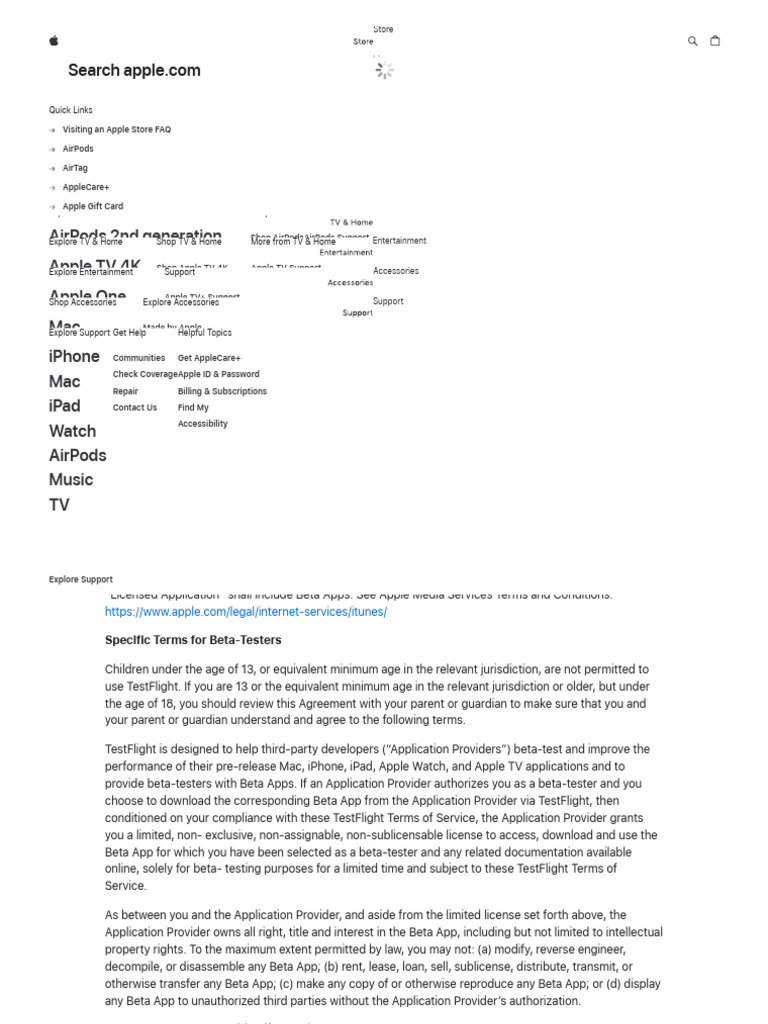 Legal - TestFlight - Apple | PDF | I Phone | Apple Inc.