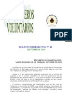 43 Boletin de Hospitaleros Septiembre 2009