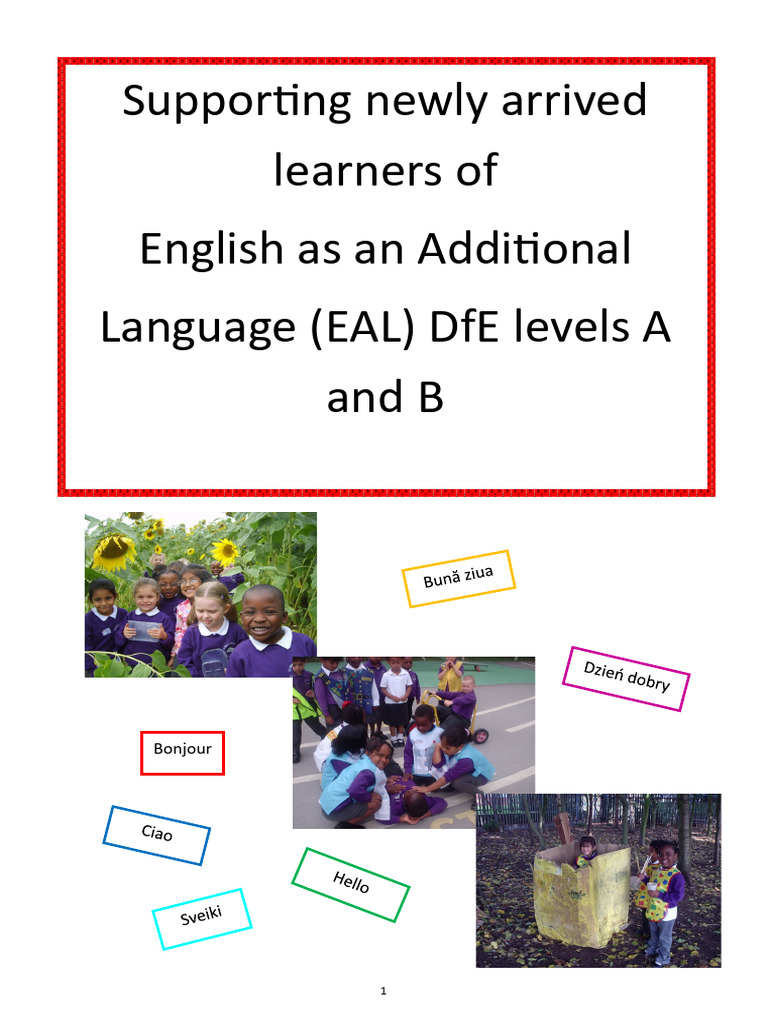 Planning For Language - Supporting Newly Arrived EAL Learners EMAS ...