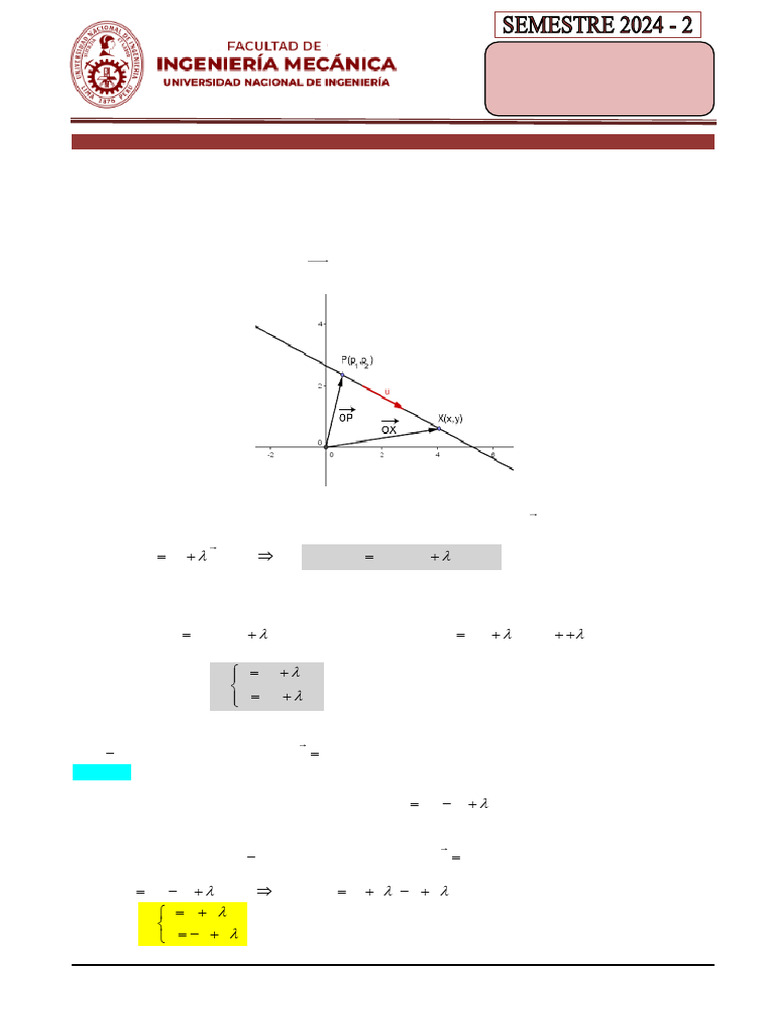 Guía 10 Vectores y Rectas en R2 | PDF | Ecuaciones | Vector Euclidiano