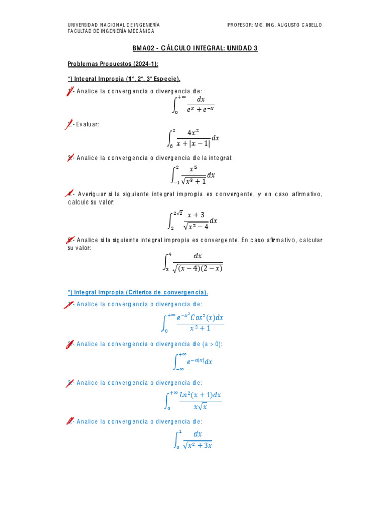 Integrales Impropias | PDF