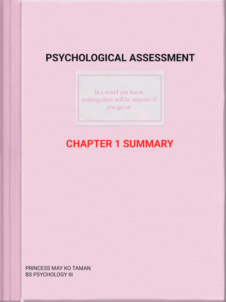 Chapter 1 Summary | PDF