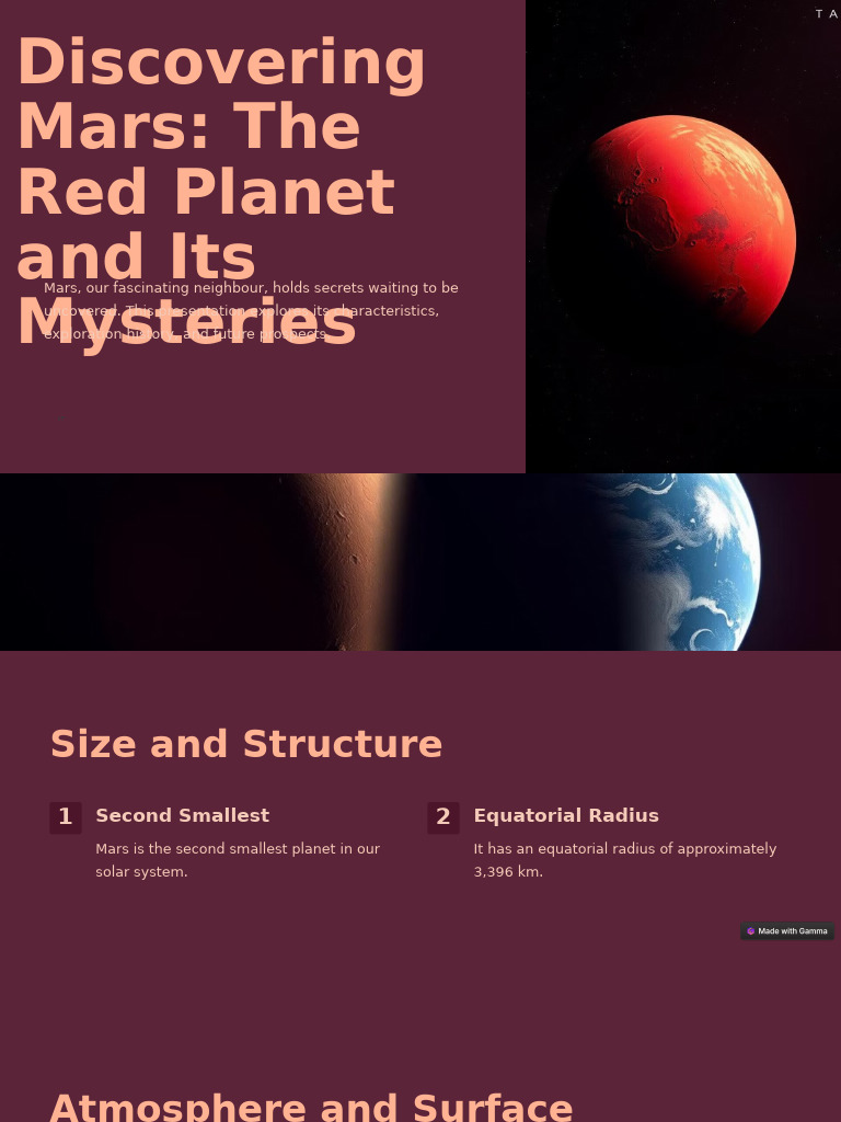 Discovering Mars The Red Planet and Its Mysteries 2 | PDF | Mars ...