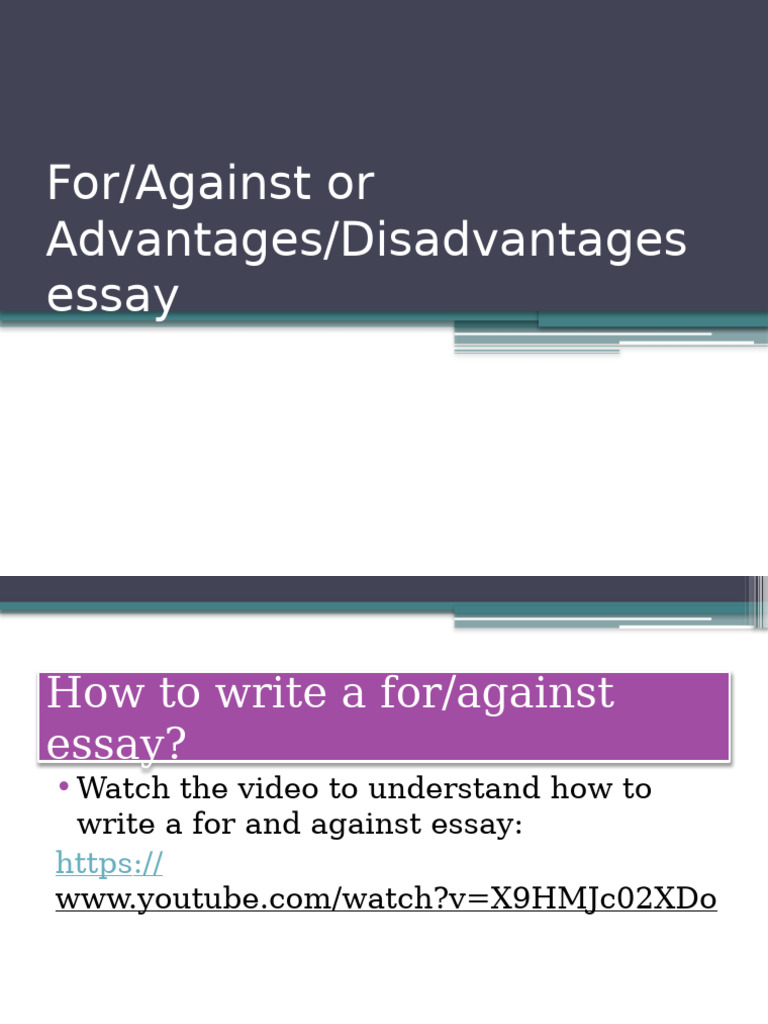 For and Against Essay | PDF | Essays | Truth