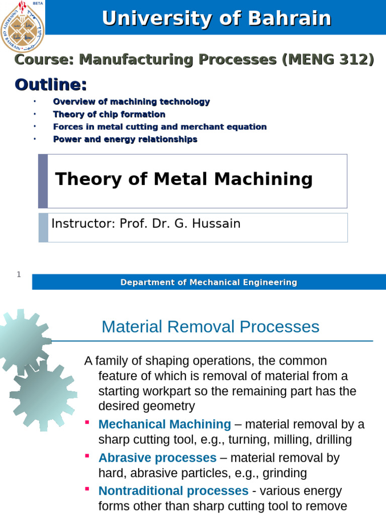 2 - Theory of Metal Machining | PDF | Machining | Mechanical Engineering